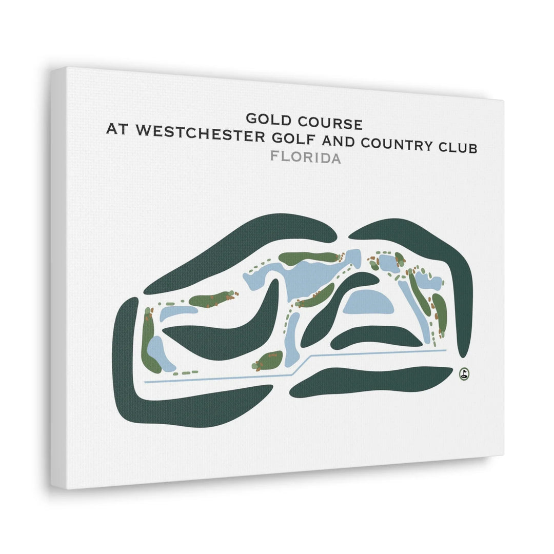 Gold Course at Westchester Golf & Country Club, Florida - Printed Golf Courses