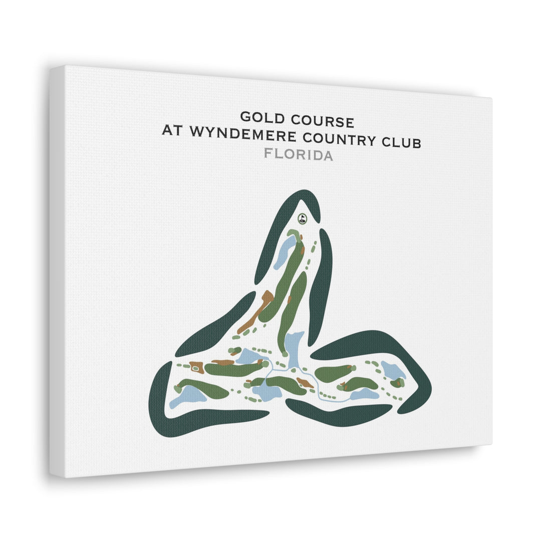Gold Course at Wyndemere Country Club, Florida - Printed Golf Courses