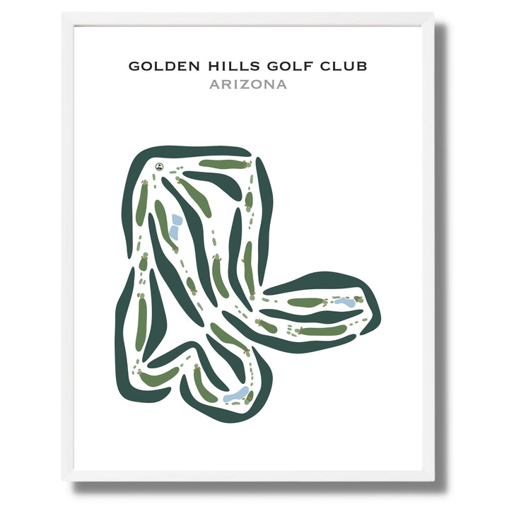 Golden Hills Golf Club, Arizona - Printed Golf Courses