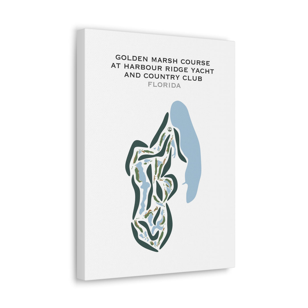 Golden Marsh Course at Harbour Ridge Yacht & Country Club, Florida - Printed Golf Courses