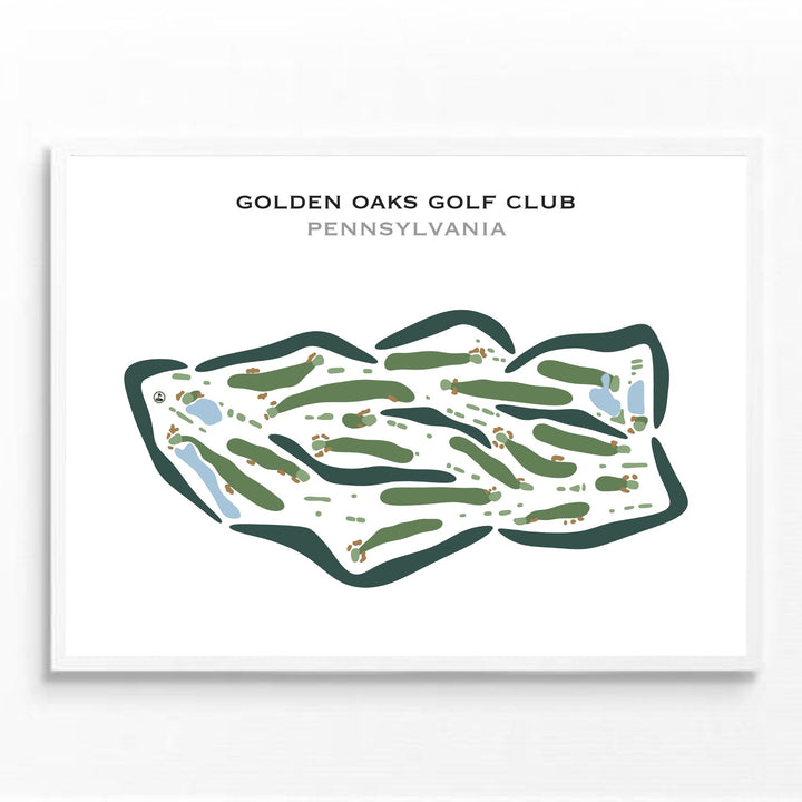 Golden Oaks Golf Club, Pennsylvania - Printed Golf Courses