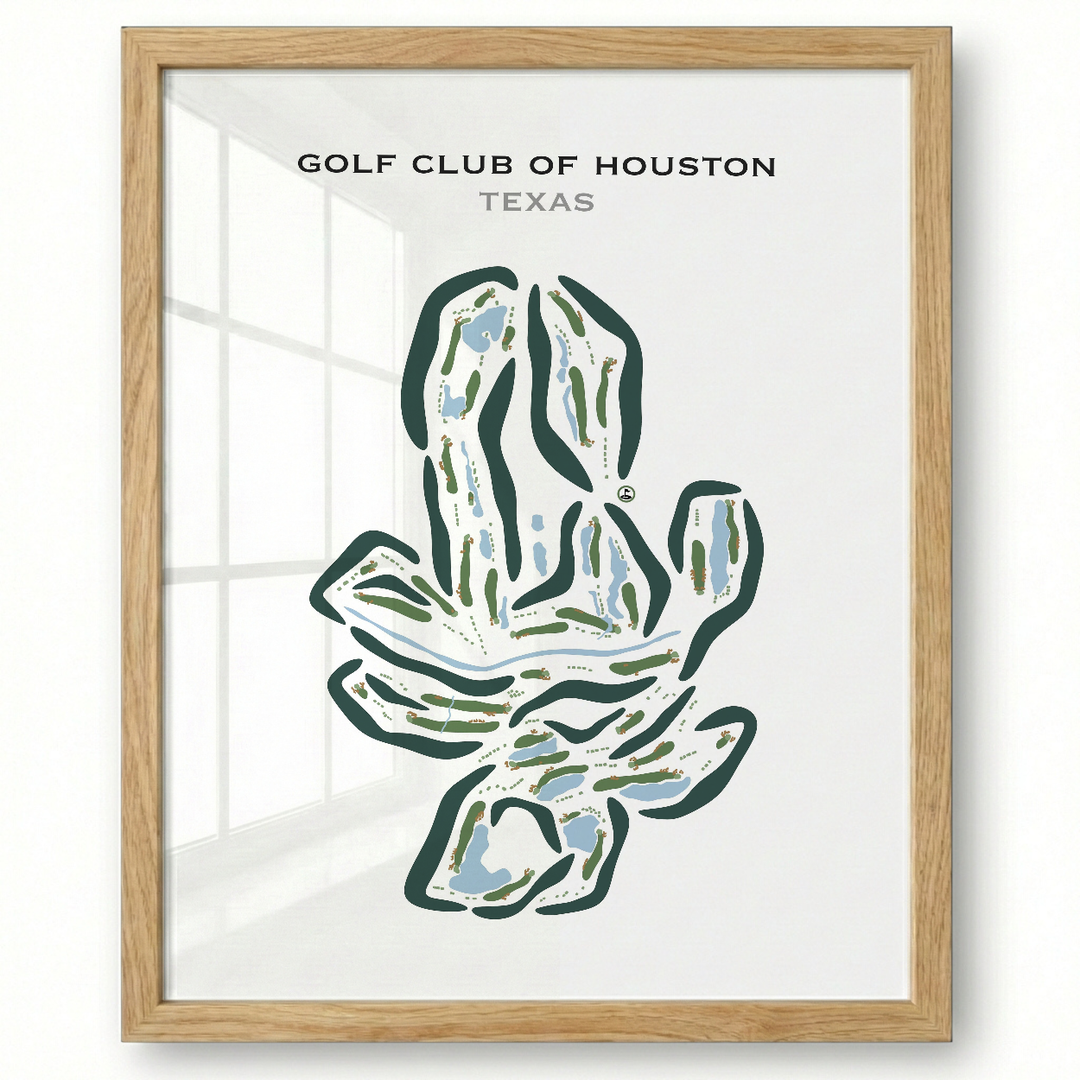 Golf Club of Houston, Texas - Printed Golf Courses