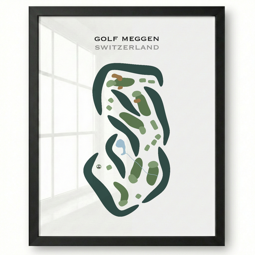 Golf Meggen, Switzerland - Printed Golf Courses