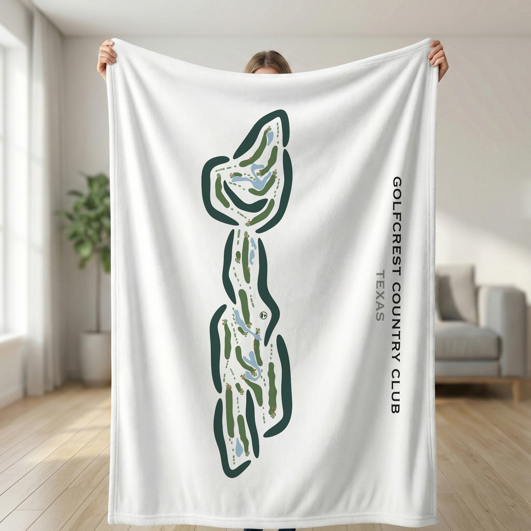 Golfcrest Country Club, Texas - Printed Golf Courses