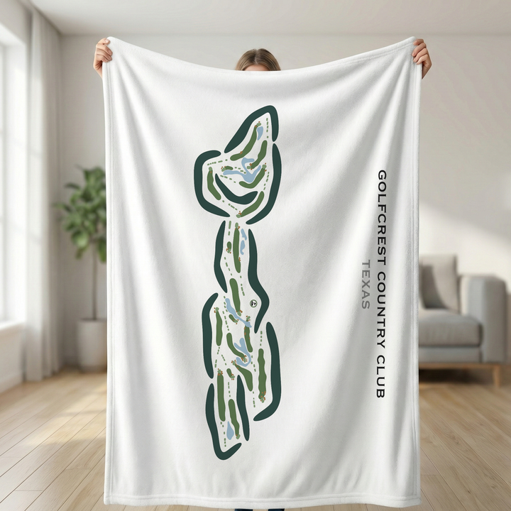 Golfcrest Country Club, Texas - Printed Golf Courses