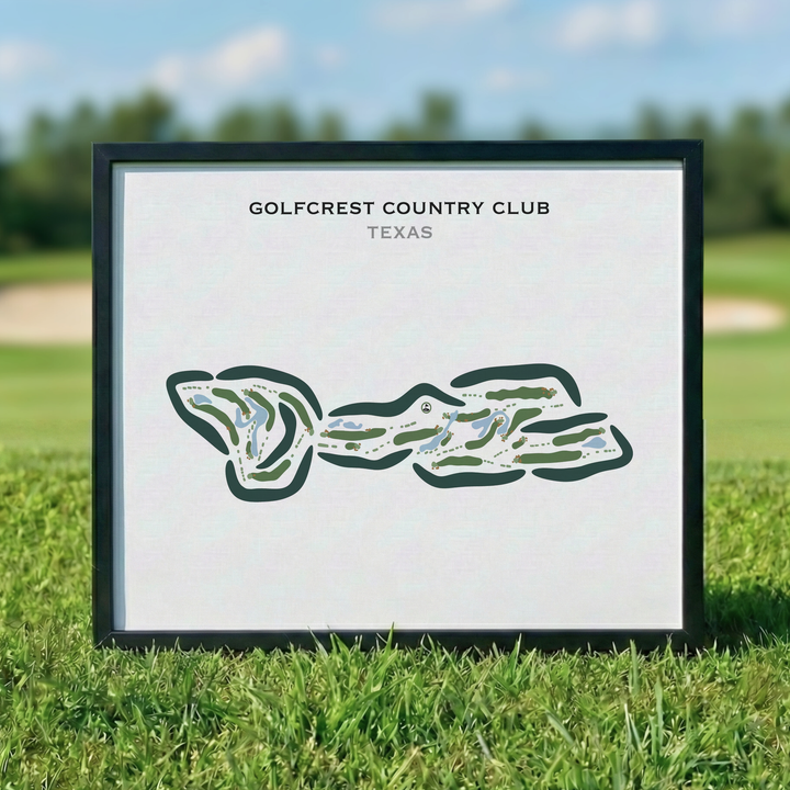 Golfcrest Country Club, Texas - Printed Golf Courses