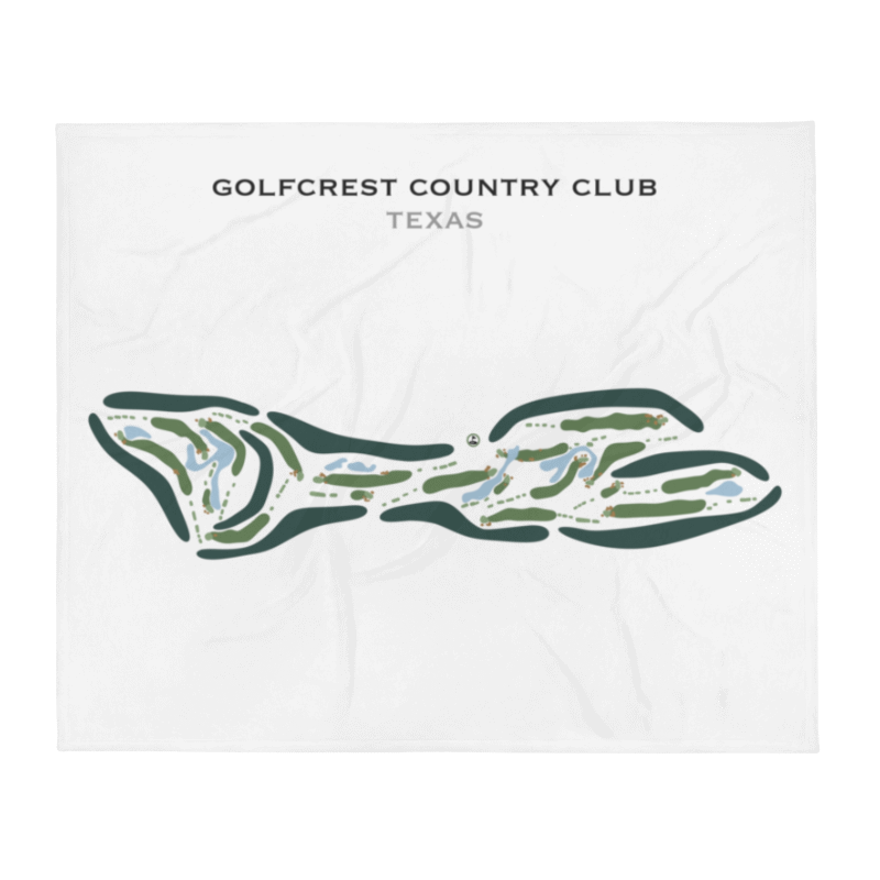 Golfcrest Country Club, Texas - Printed Golf Courses