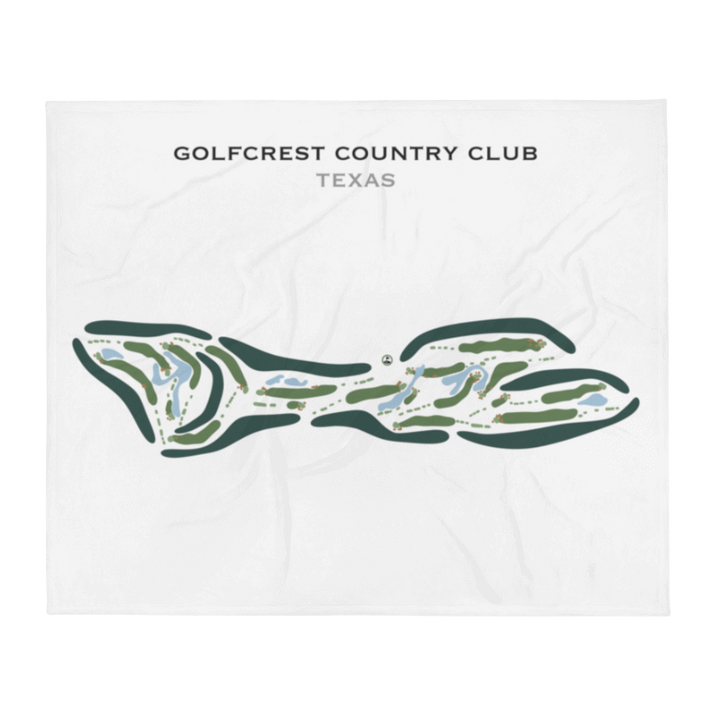 Golfcrest Country Club, Texas - Printed Golf Courses