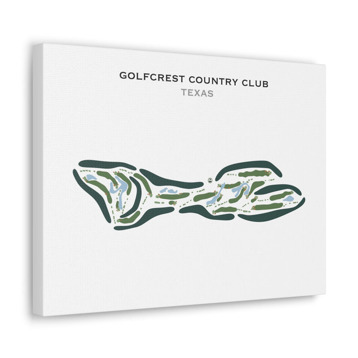Golfcrest Country Club, Texas - Printed Golf Courses