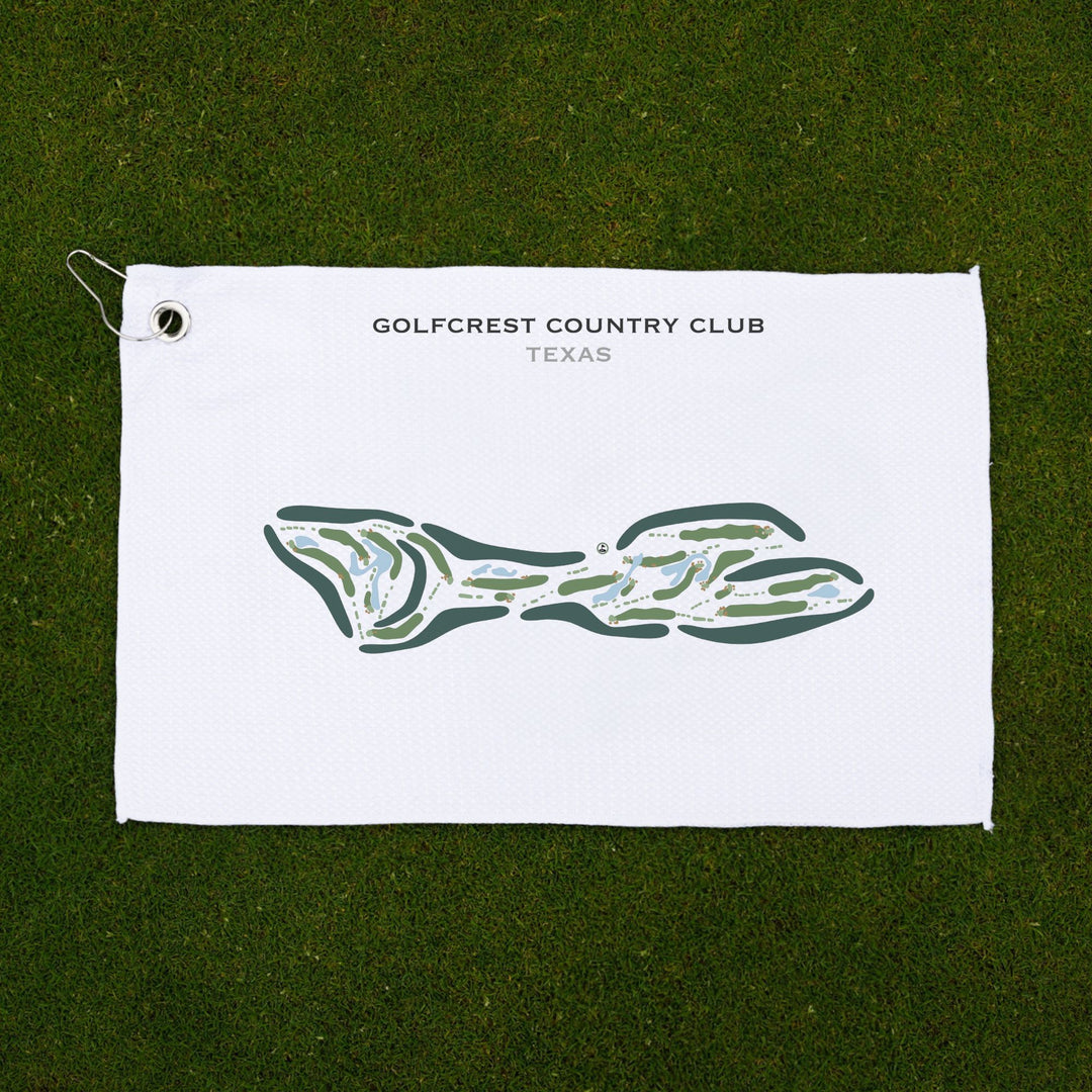 Golfcrest Country Club, Texas - Printed Golf Courses