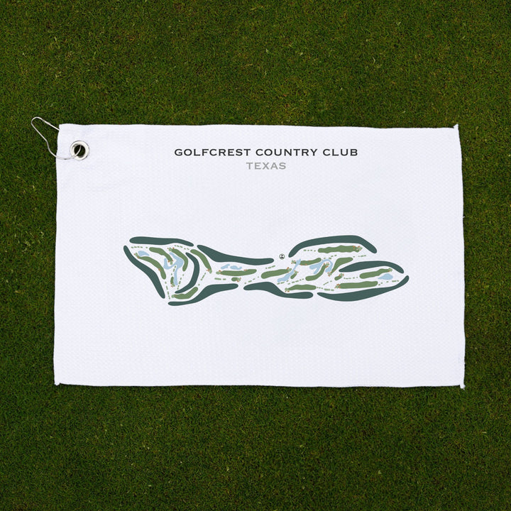 Golfcrest Country Club, Texas - Printed Golf Courses