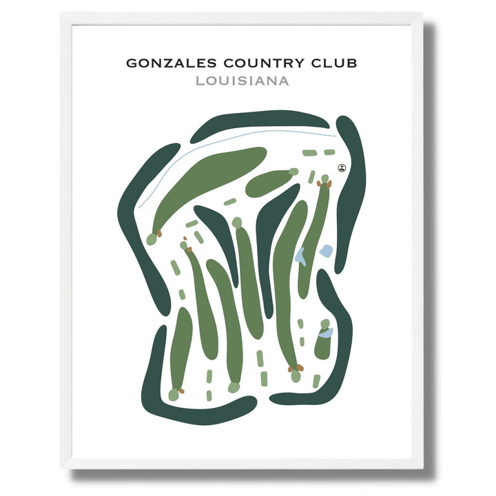 Gonzales Country Club, Louisiana - Printed Golf Courses