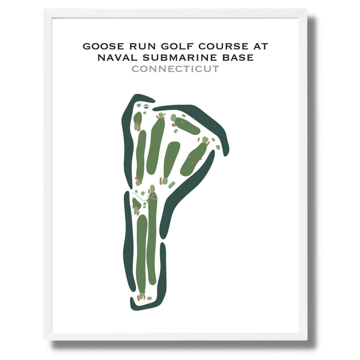 Goose Run Golf Course at Naval Submarine Base, Connecticut - Printed Golf Courses