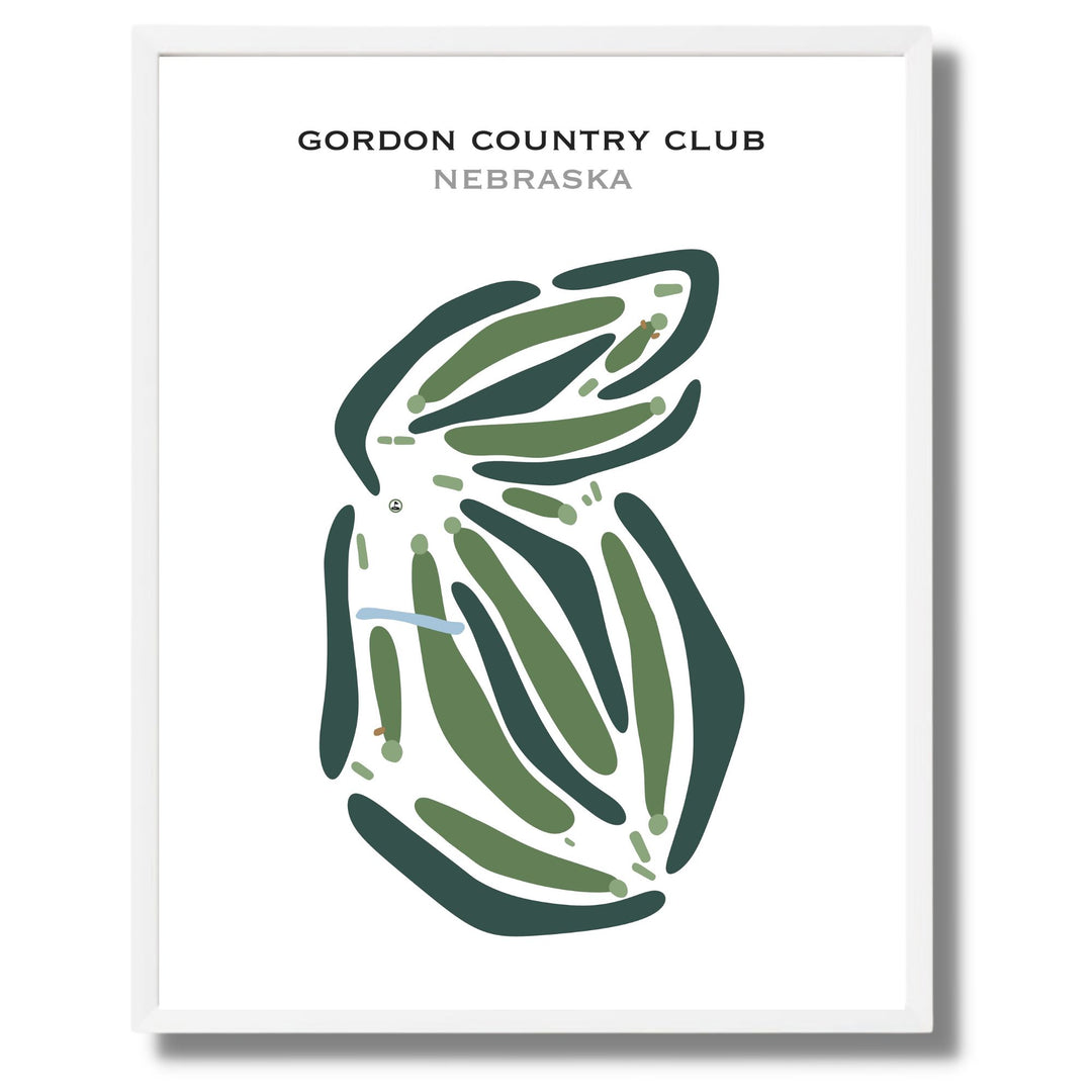 Gordon Country Club, Nebraska - Printed Golf Courses