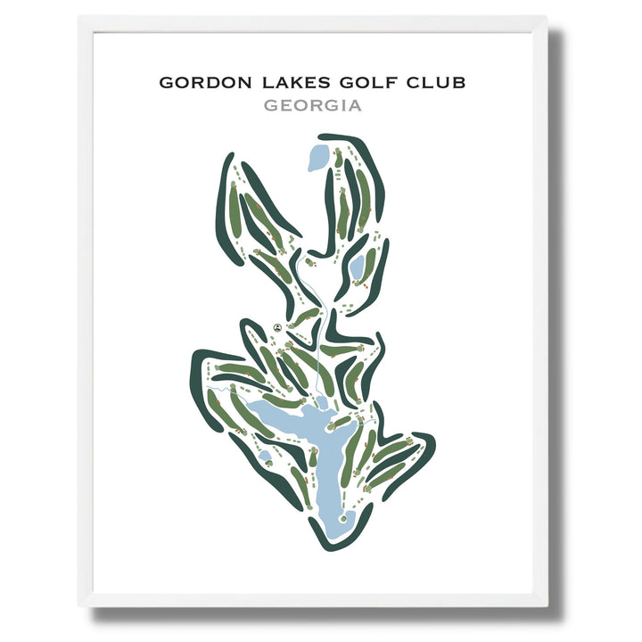 Gordon Lakes Golf Club, Georgia - Printed Golf Course