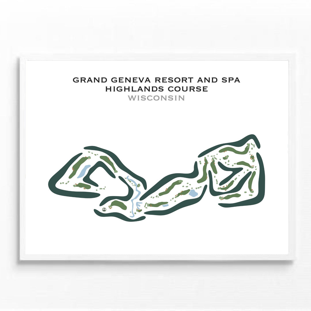 Grand Geneva Resort & Spa - The Highlands Course, Wisconsin - Printed Golf Courses