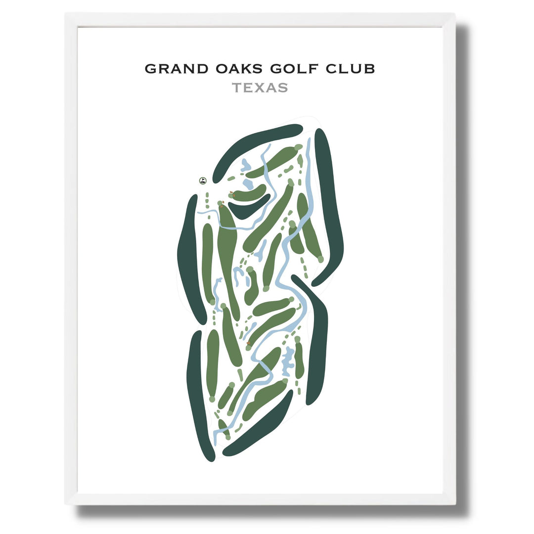 Grand Oaks Golf Club, Texas - Printed Golf Courses