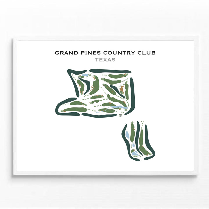 Grand Pines Country Club, Texas - Printed Golf Course