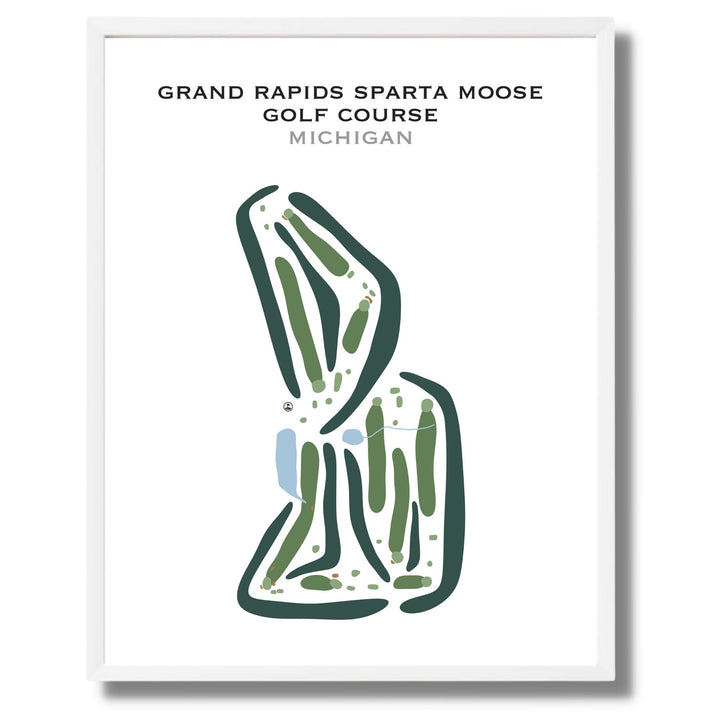 Grand Rapids Sparta Moose Golf Course, Michigan - Printed Golf Courses