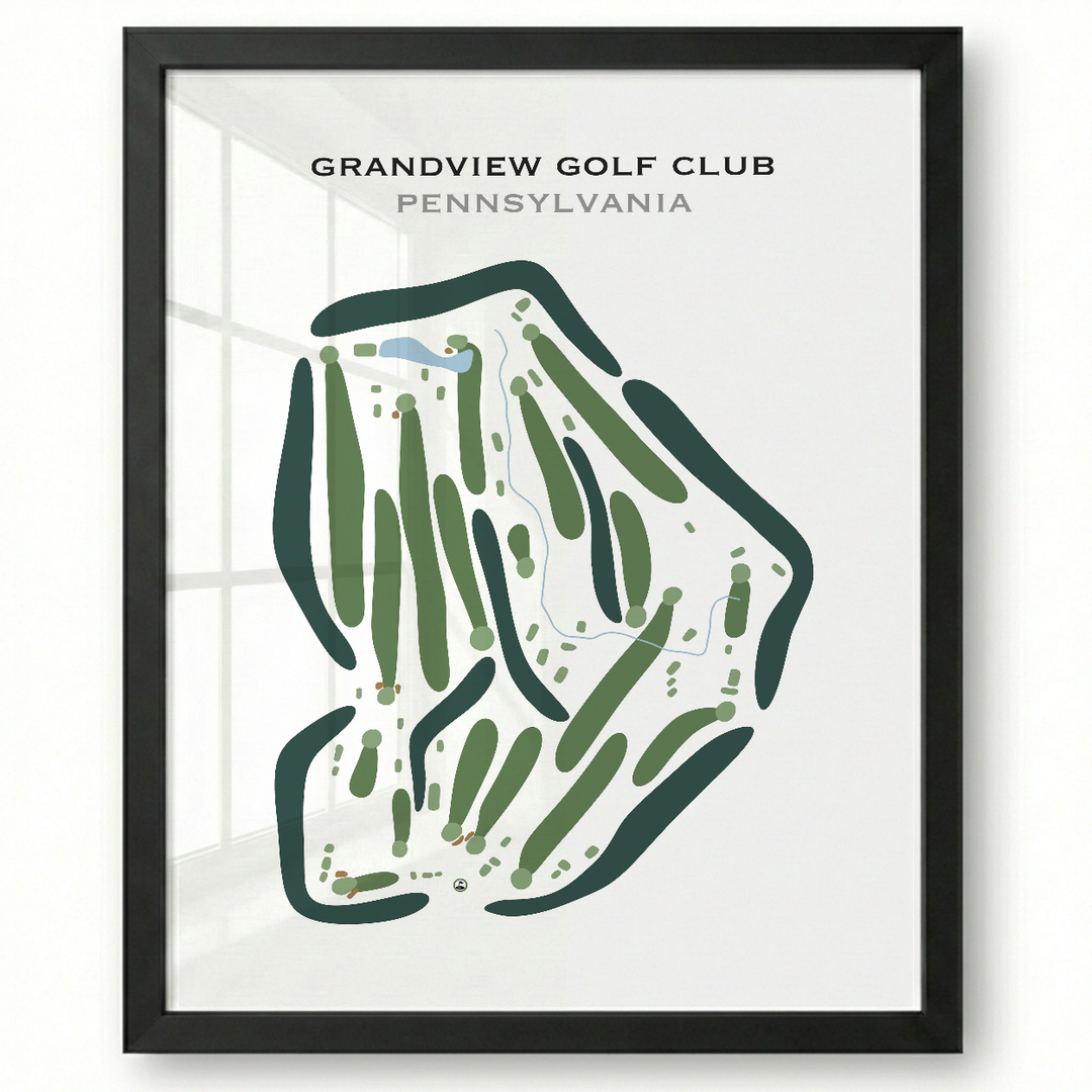Grandview Golf Club, Pennsylvania - Printed Golf Course