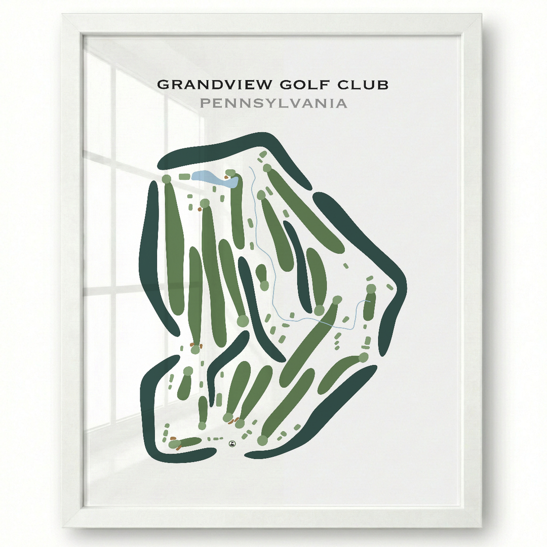 Grandview Golf Club, Pennsylvania - Printed Golf Course