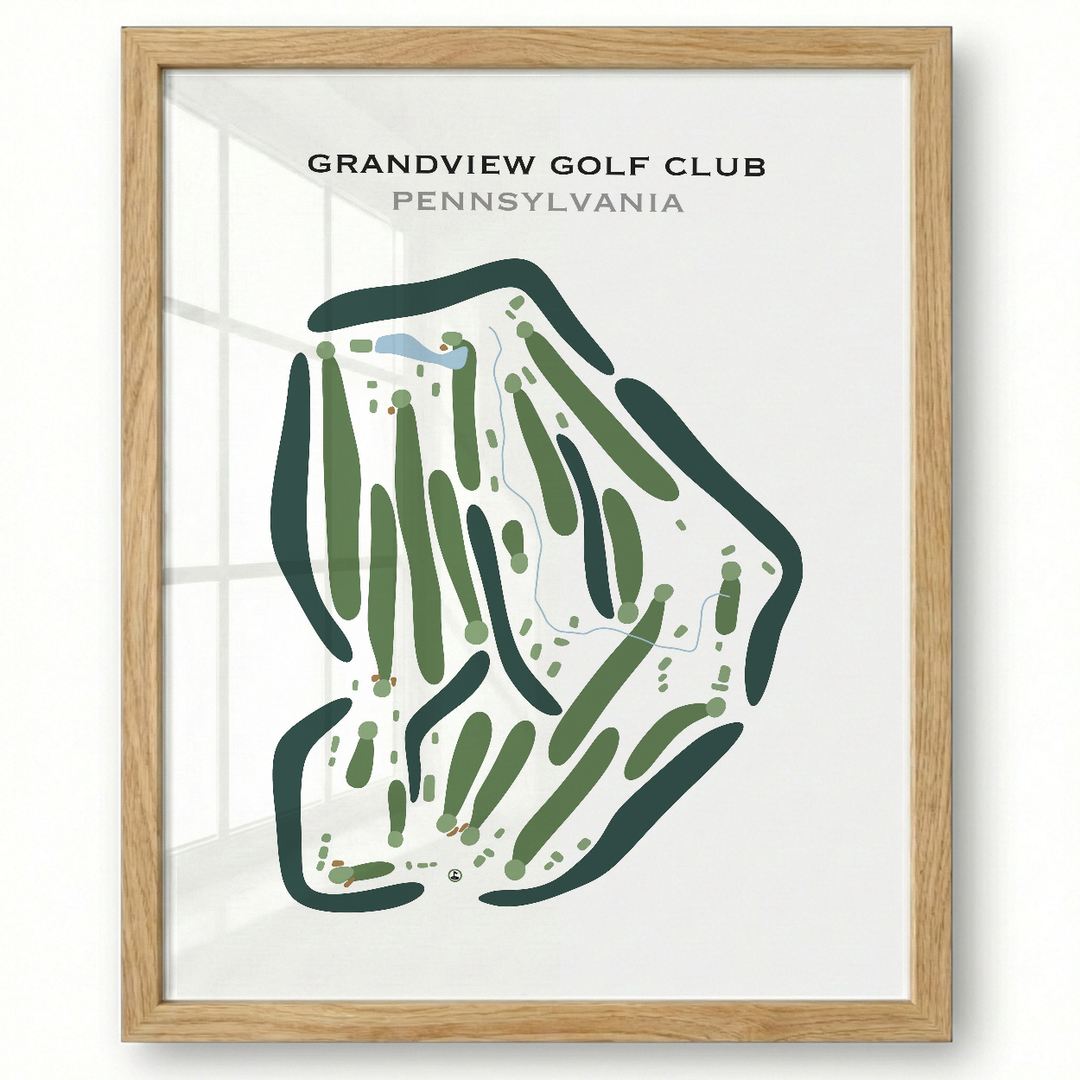 Grandview Golf Club, Pennsylvania - Printed Golf Course