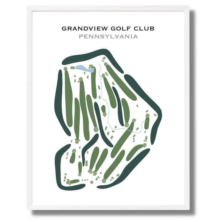 Grandview Golf Club, Pennsylvania - Printed Golf Course