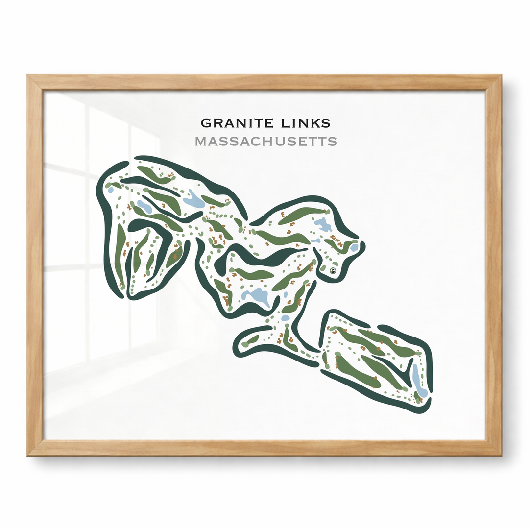 Granite Links Golf Club, Quincy, Massachusetts - Printed Golf Courses