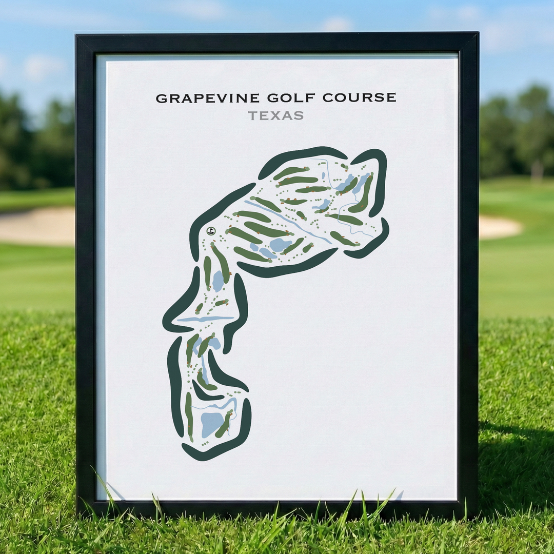 Grapevine Golf Course, Texas - Printed Golf Courses