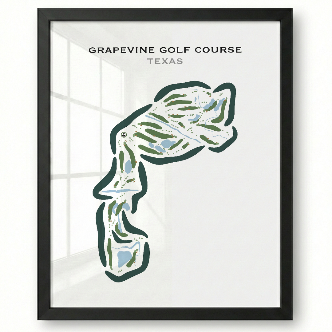 Grapevine Golf Course, Texas - Printed Golf Courses