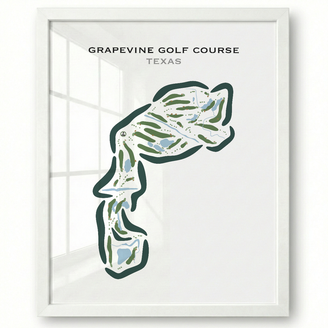 Grapevine Golf Course, Texas - Printed Golf Courses