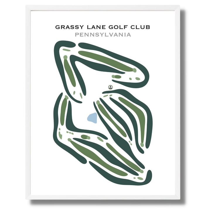 Grassy Lane Golf Club, Pennsylvania - Printed Golf Courses