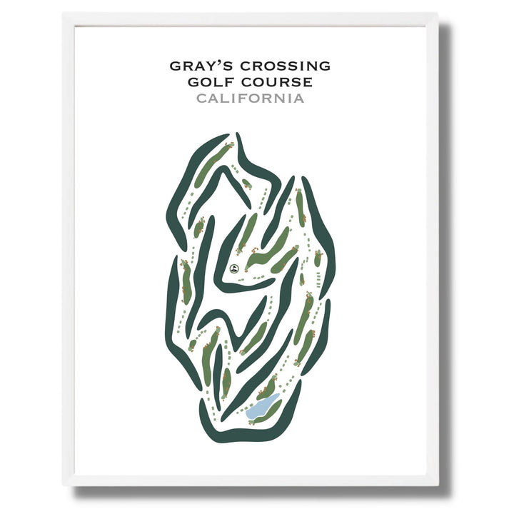 Gray's Crossing Golf Course, California - Printed Golf Courses