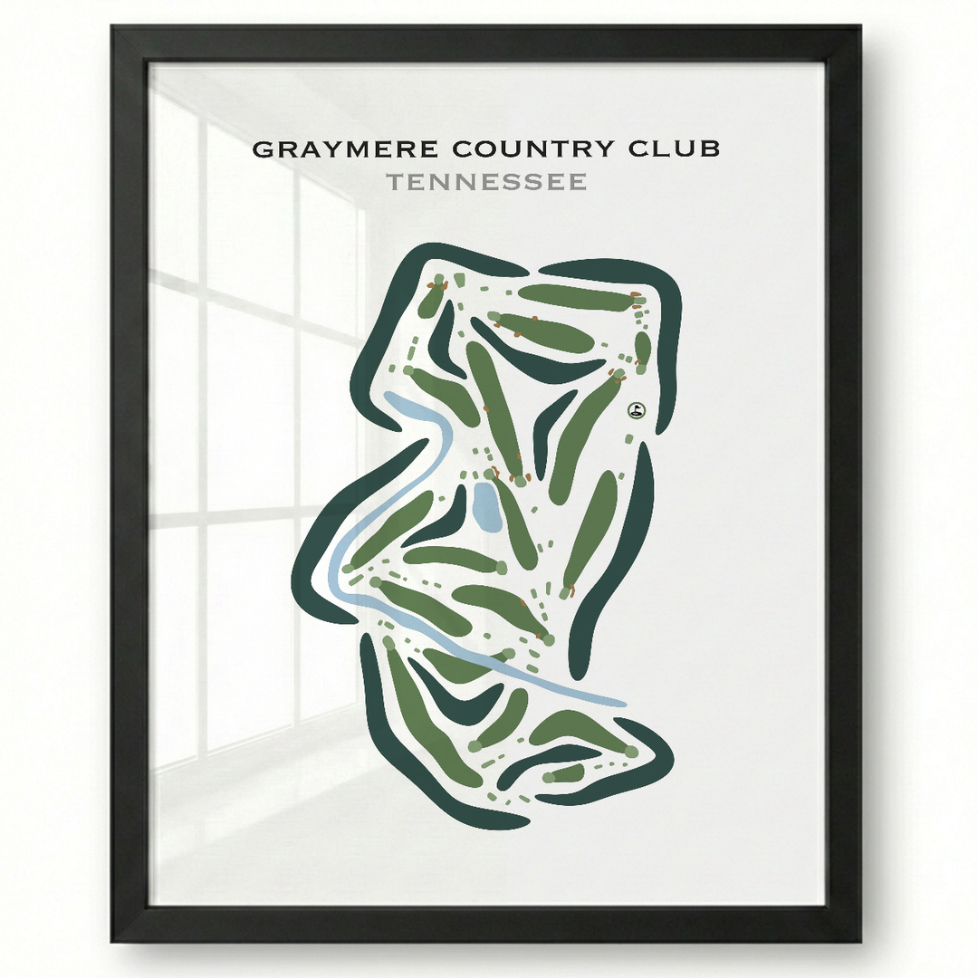 Graymere Country Club, Tennessee - Printed Golf Course