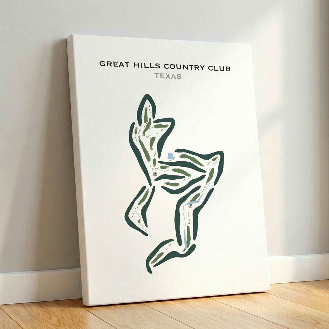Great Hills Country Club, Texas - Printed Golf Courses