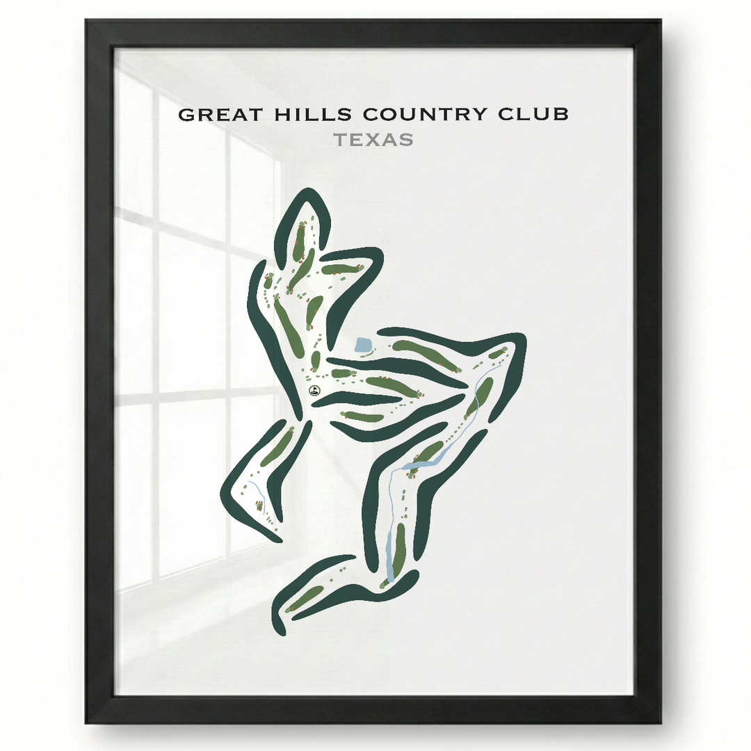 Great Hills Country Club, Texas - Printed Golf Courses