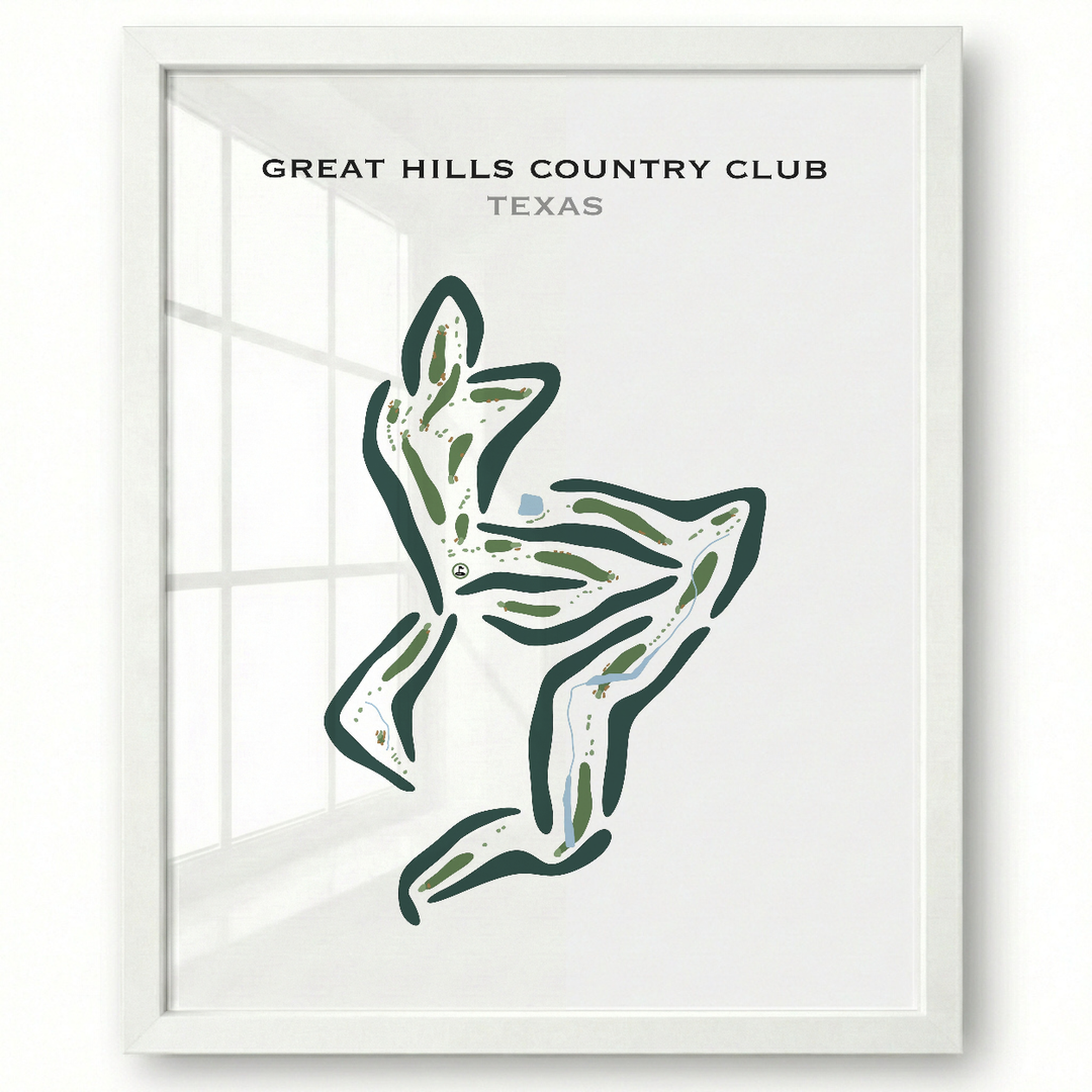 Great Hills Country Club, Texas - Printed Golf Courses