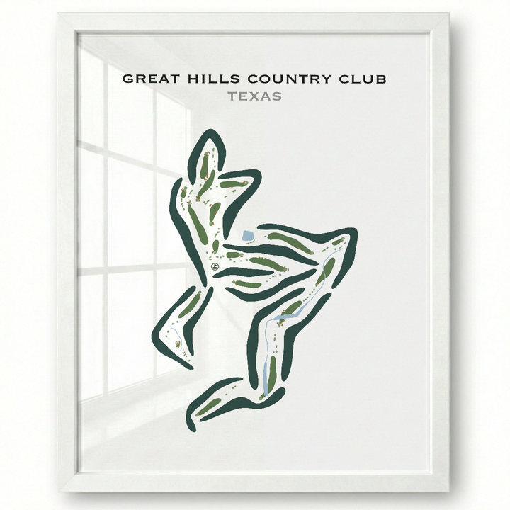Great Hills Country Club, Texas - Printed Golf Courses