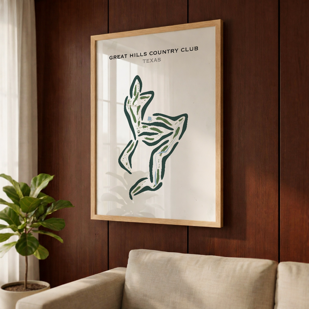 Great Hills Country Club, Texas - Printed Golf Courses