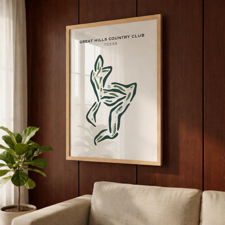 Great Hills Country Club, Texas - Printed Golf Courses