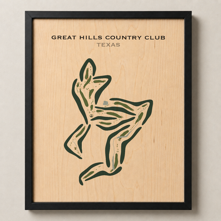Great Hills Country Club, Texas - Printed Golf Courses