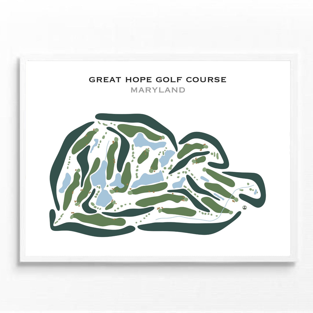 Great Hope Golf Course, Maryland - Printed Golf Courses