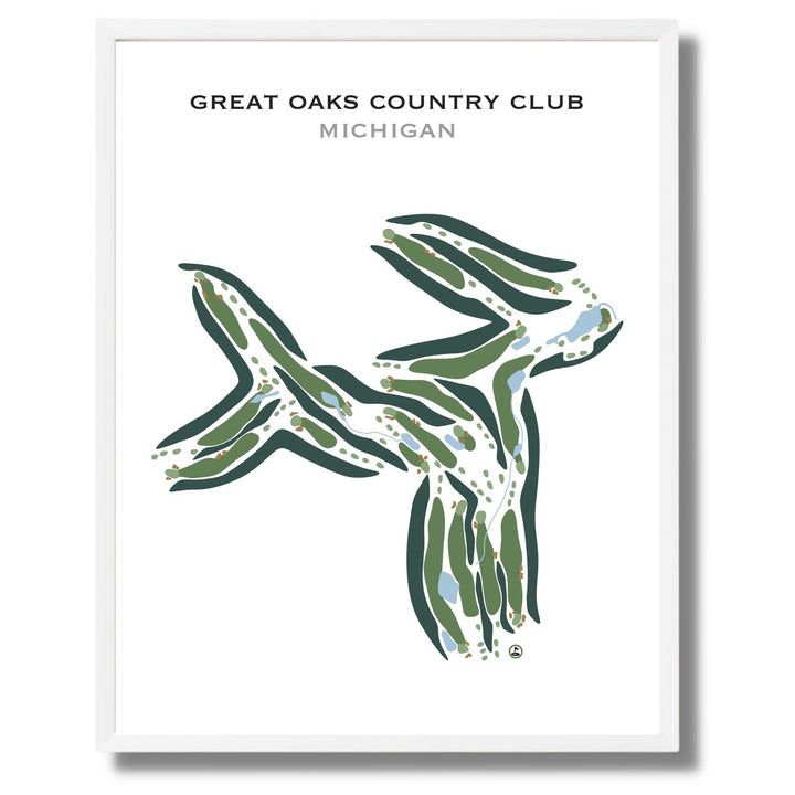 Great Oaks Country Club, Michigan - Printed Golf Courses - Golf Course Prints