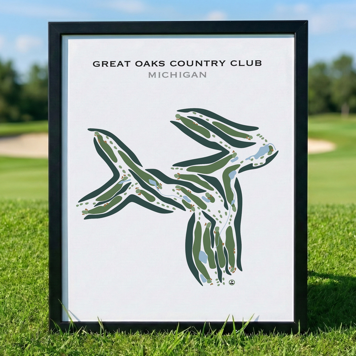 Great Oaks Country Club, Michigan - Printed Golf Courses
