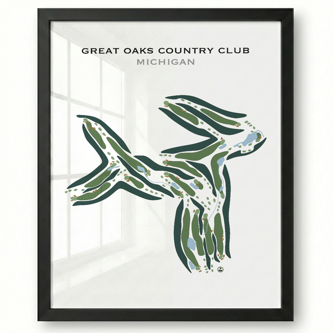 Great Oaks Country Club, Michigan - Printed Golf Courses