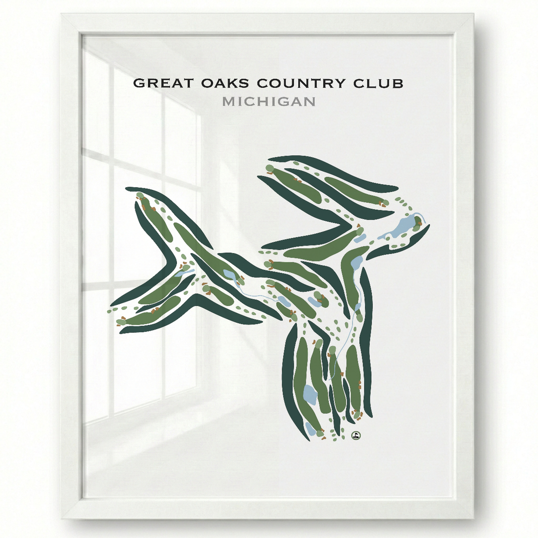 Great Oaks Country Club, Michigan - Printed Golf Courses