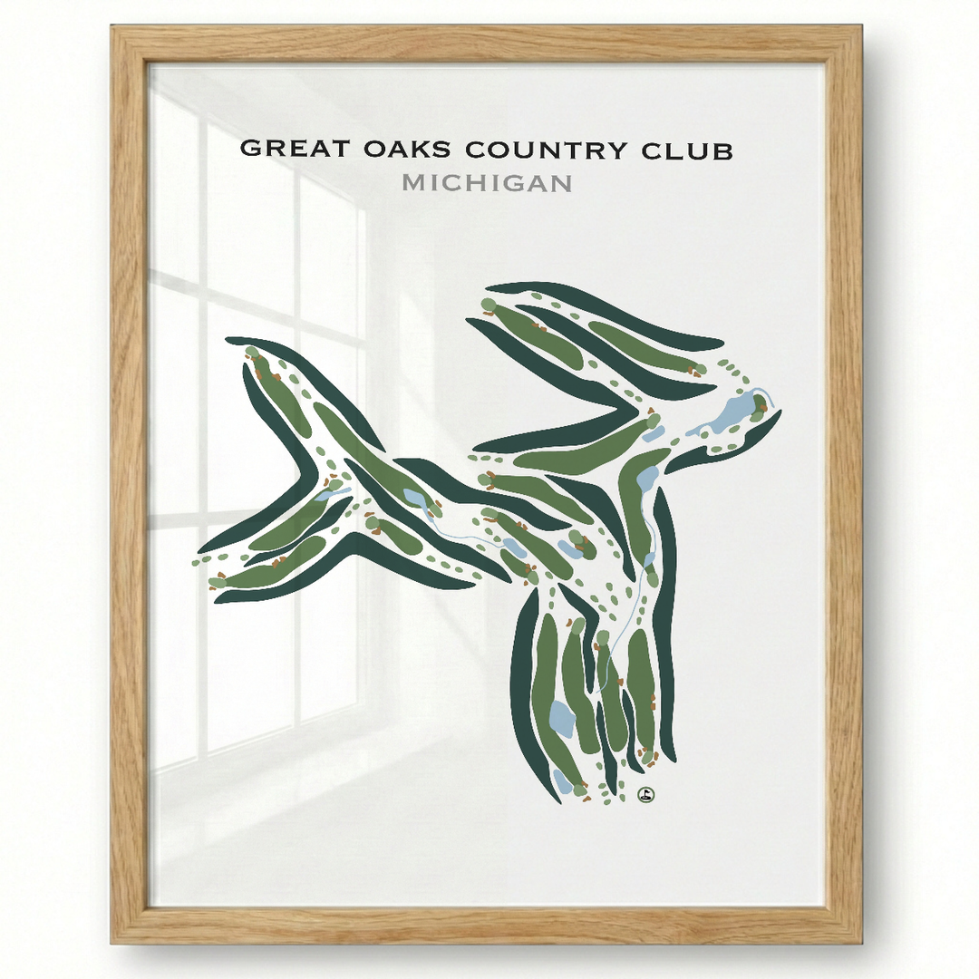 Great Oaks Country Club, Michigan - Printed Golf Courses
