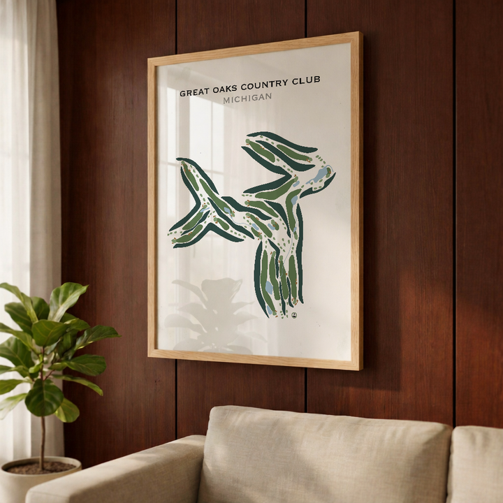 Great Oaks Country Club, Michigan - Printed Golf Courses