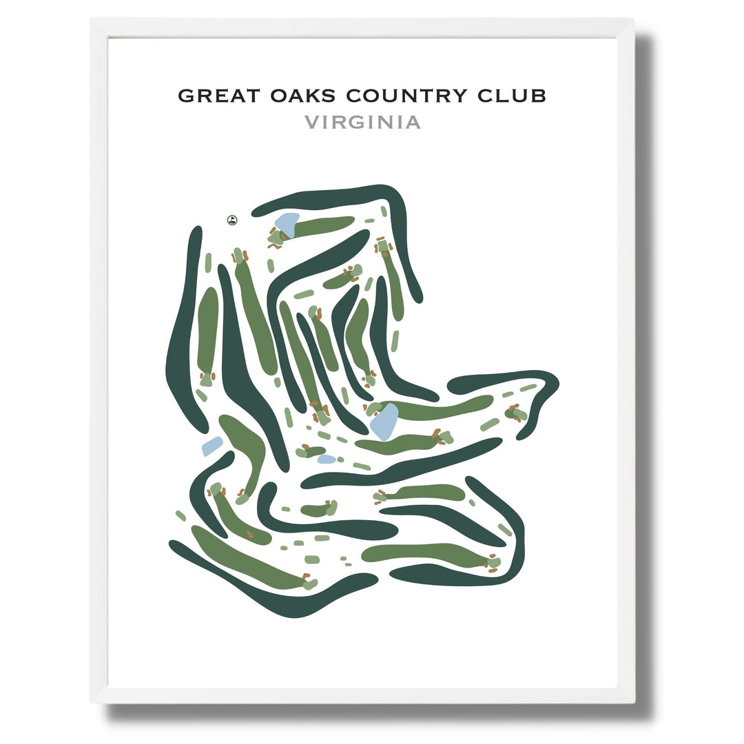 Great Oaks Country Club, Virginia - Printed Golf Course