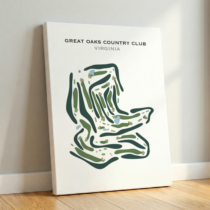 Great Oaks Country Club, Virginia - Printed Golf Course